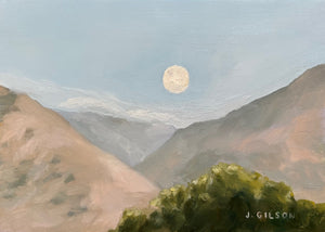 "Harvest Supermoon" 5" x 7" oil