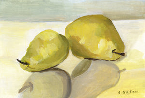 "The Perfect Pear" 4" x 6" Acrylic on paper