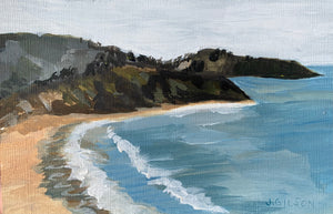 "Crystal Cove Morning" 4"x6" Acrylic on paper