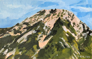 "Mount Olympus from Churchill" 4"x6" Acrylic on paper