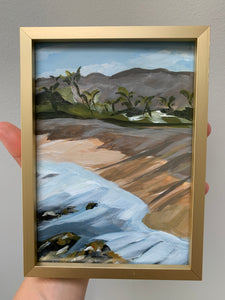 "Big Island: morning shore" 5"x7" acrylic on paper