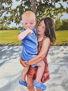 "Babies Holding Babies" 30" x 40" Oil on Panel