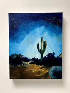 16" by 20" "Arizona Desert" oil on gallery wrapped canvas
