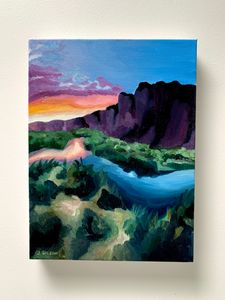 12" x 16" "Canyon Sunset" oil on canvas